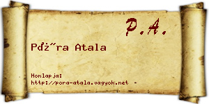 Póra Atala névjegykártya
