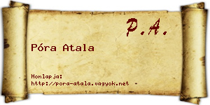 Póra Atala névjegykártya